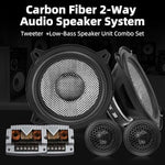 ANNECK 300W component speakers back view showing the heavy duty magnet and 4 ohm terminal structure