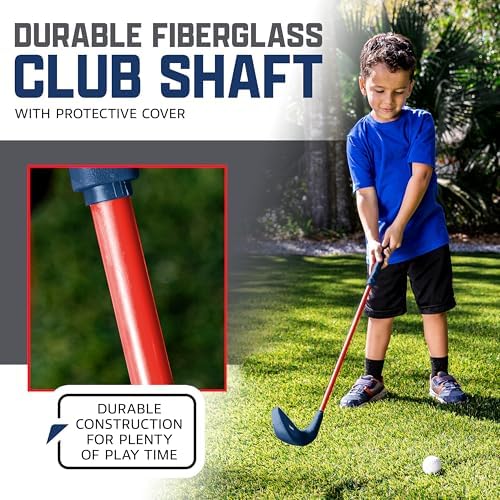 Child using Franklin Sports kids golf club outdoors