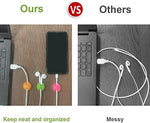 Shintop colorful cable holder assortment holding mouse cords and headphone lines neatly