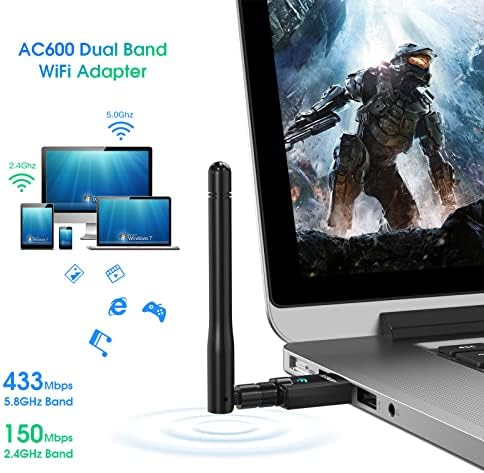 EDUP wireless network adapter illustrating the rotatable external antenna mechanism