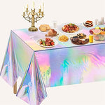 Ohome rainbow party decoration table cover folded in pack