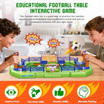 COUOMOXA portable tabletop football game top angle highlighting goal area and ball shooters