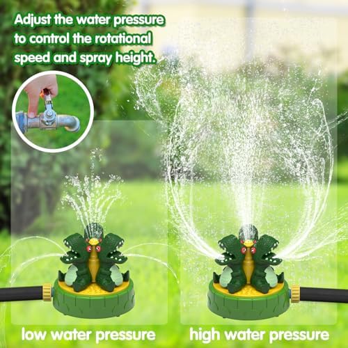 Oiimllby lawn sprinkler close up highlighting the smooth non toxic ABS plastic edges