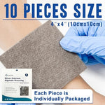 Gentle silver calcium alginate patch applied on wound model highlighting easy removal