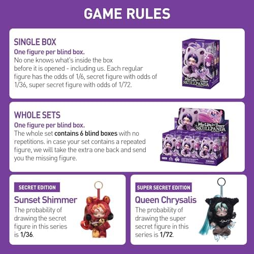 Pop Mart Skullpanda My Little Pony blind box packaging
