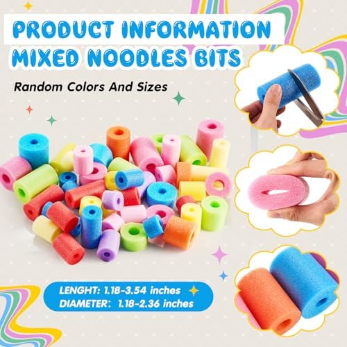 Frienda mini floating foam tubes arranged together displaying varied lengths and outer diameters for DIY projects