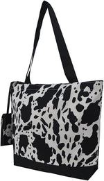 NGIL Medium Top Zipper Closure Canvas Tote Bag with Attached Matching Coin Purse For Moms and Nurses - Image 11