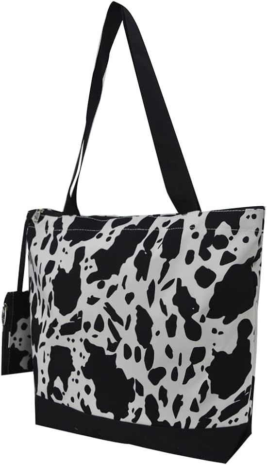 NGIL Medium Top Zipper Closure Canvas Tote Bag with Attached Matching Coin Purse For Moms and Nurses - Image 11