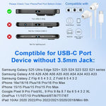 Side profile of Abcpow USB C earbuds for comfort fit