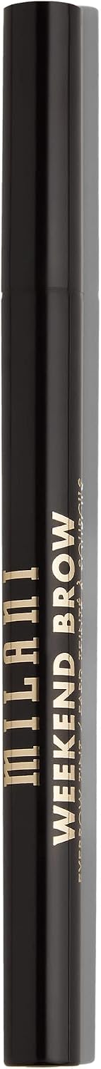 Milani Weekend Brow pen with cap off revealing the ultra fine micro detailing brush tip.