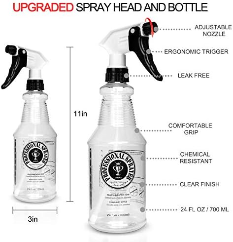 Leak proof professional empty sprayers showing the fine mist and solid stream adjustment