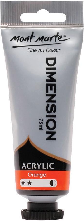 Mont Marte Dimension Acrylic Orange 75 Milliliters front view