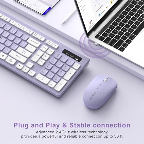 Close up view of the silent keys and numeric keypad on the full sized desktop workspace accessory