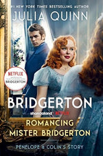 Romancing Mister Bridgerton book four paperback showing the spine and back cover details