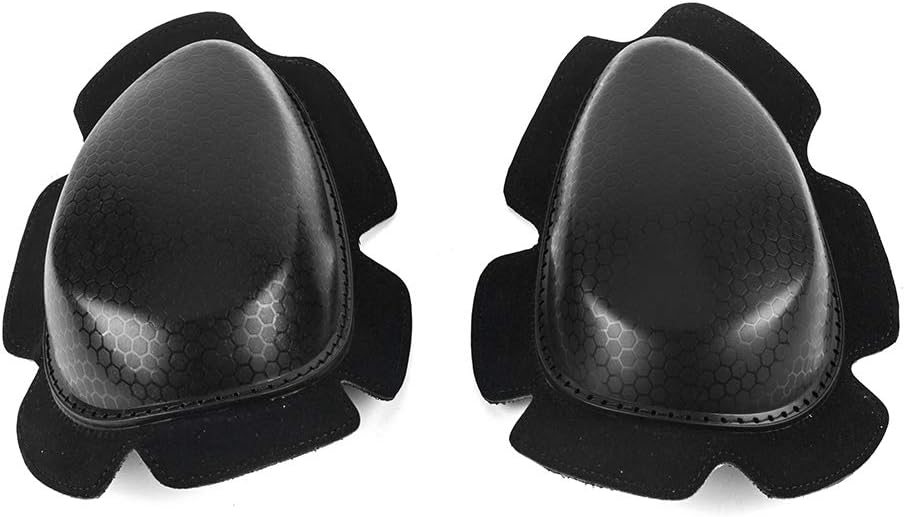 MOTO4U Universal Motorcycle Racing Knee Slider front view showing black honeycomb texture