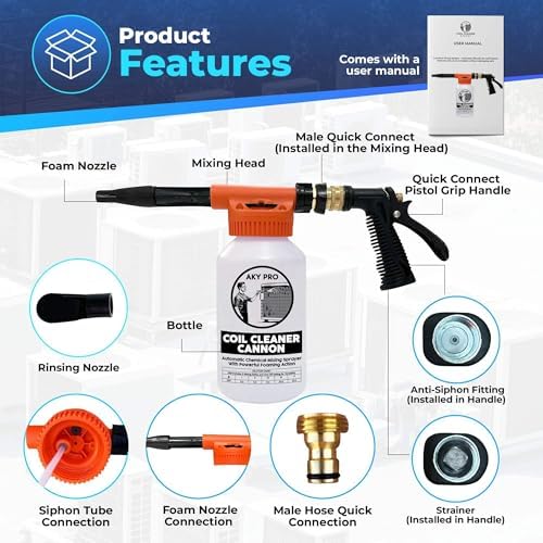 Aky Pro HVAC cleaning sprayer with included nitrile gloves
