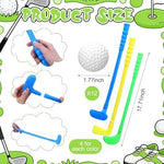 Toddler playing with colorful Teyva Daily mini golf clubs
