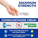 Globe anti-itch intensive formula tube for eczema and sensitive skin treatment.