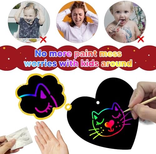 Full set of OHOME scratch paper cards with ribbons and tools