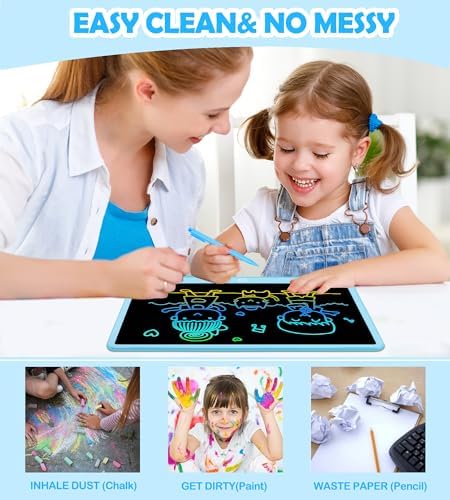 FXI kids travel essential tablet showing a clean mess-free electronic sketching board configuration