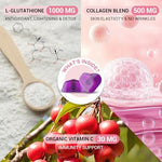 Supplement facts label of Orinthalixium liposomal glutathione gummies