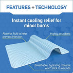 Care Science burn dressing showing moist side for cooling relief.