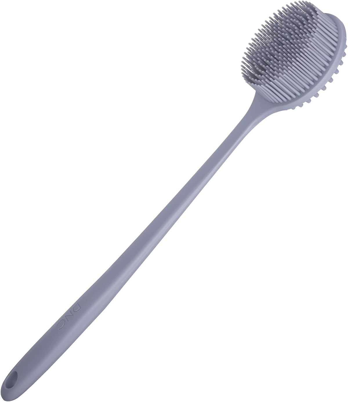 DNC hypoallergenic shower brush demonstrating flexibility and material texture