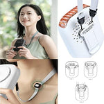 AOCOOLFAN three speed rechargeable pocket fan side angle showcasing the lightweight design
