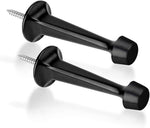 16 Pack Solid Rigid Door Stops - Heavy Duty Door Stoppers Wall Protector with Soft Rubber Tips, Satin Nickel - Image 15