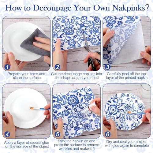 Epakh decoupage napkins folded view for DIY crafting