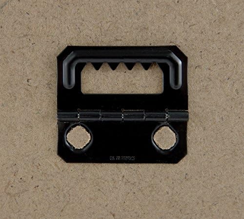 Back view of MCS puzzle frame showing hinged hanging hardware