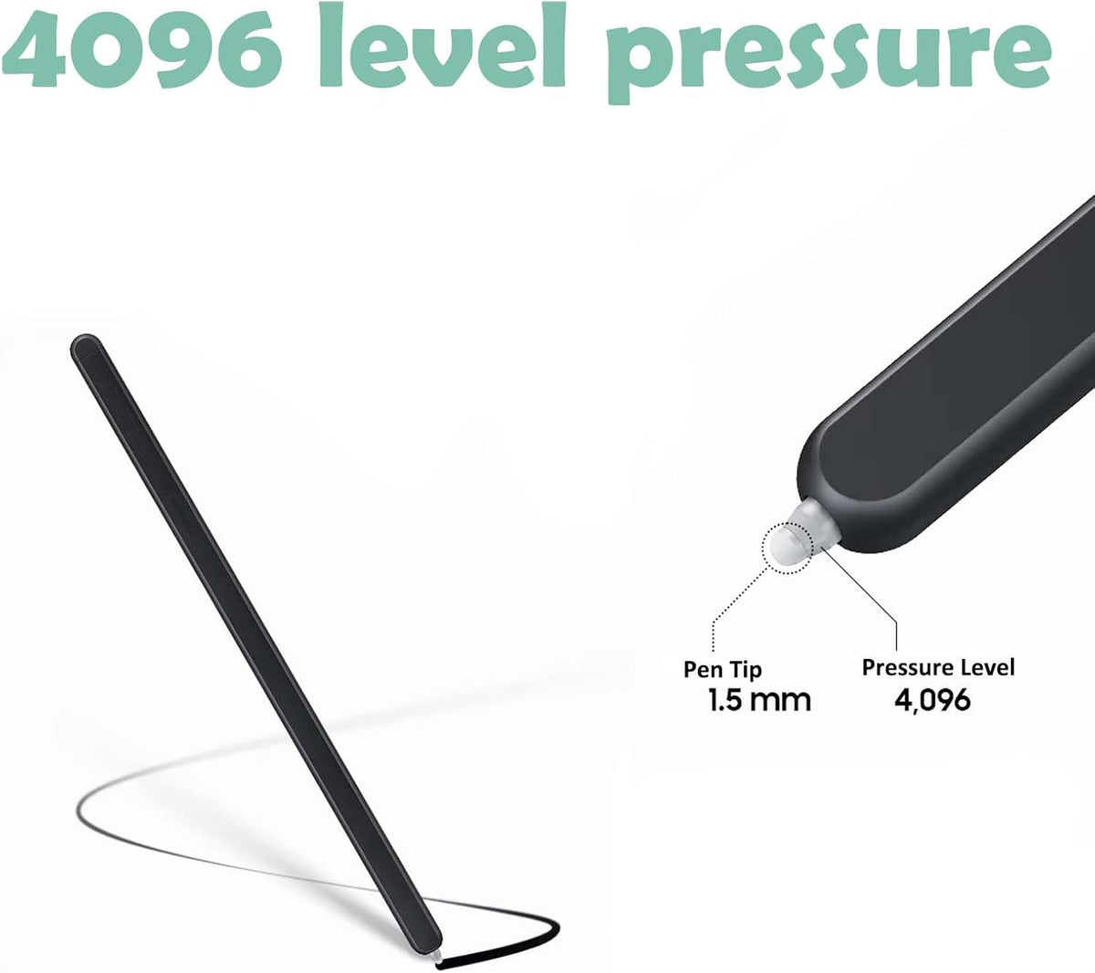LiXiongBao black stylus tip close up detail