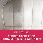Close up of Mohawk 40 count leather cleaning wipes packaging for pigmented leather
