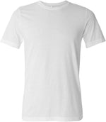 Bella+Canvas men's poly-cotton short sleeve tee front view commercial product photo