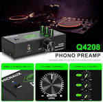 Compact metal enclosure phono preamp with moving magnet and moving coil switch