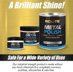 Close up of the non-toxic and acid-free formula texture of Rolite Metal Polish