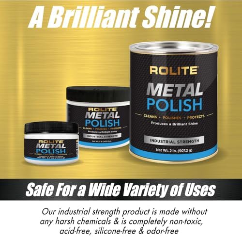 Close up of the non-toxic and acid-free formula texture of Rolite Metal Polish