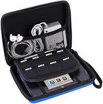 Akwox blue travel case showing Nintendo 2DS console storage