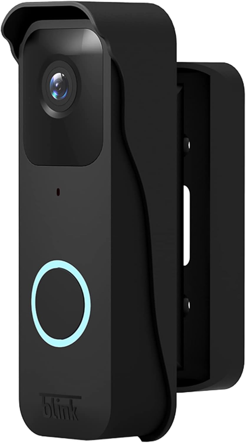 Fieybirt Blink doorbell adjustable angle mount kit front view highlighting the black weatherproof casing.