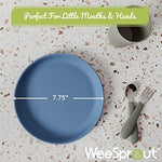 WeeSprout toddler plate with hard plastic lid attached