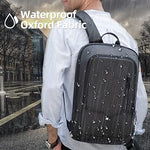 Hk professional college backpack side view emphasizing the ultra slim profile design