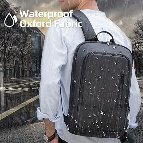Hk professional college backpack side view emphasizing the ultra slim profile design