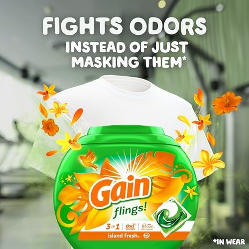 Close up of Island Fresh scent laundry pacs for deep cleaning and freshness