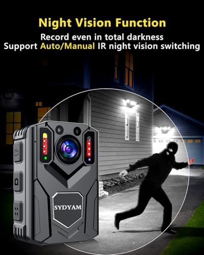 Sydyam audio and video patrol recorder attached to a uniform with the rotating clip