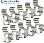 Universal outdoor camera mounting hook showcasing its weather resistant silver finish.