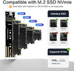 Premium clear external solid state drive case connected to laptop.