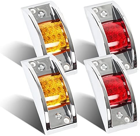 LiLoom four pieces rectangle clearance light kit containing two amber and two red LED lights