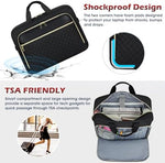 NEWHEY business laptop bag focusing on the durable polyurethane leather handles