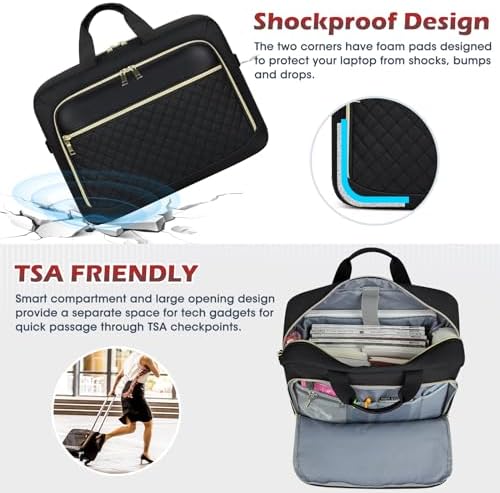 NEWHEY business laptop bag focusing on the durable polyurethane leather handles