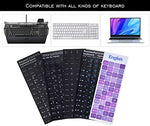 Dammomko english computer keyboard labels package contents demonstrating universal fit for desktop laptops
